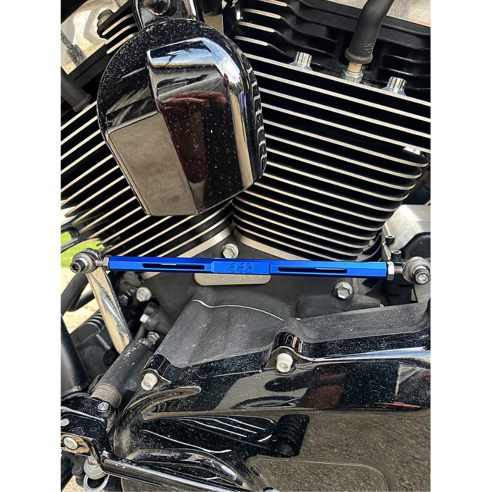 442 Parts - Shift Linkage BLUE - Touring / Softail M8 forward controls