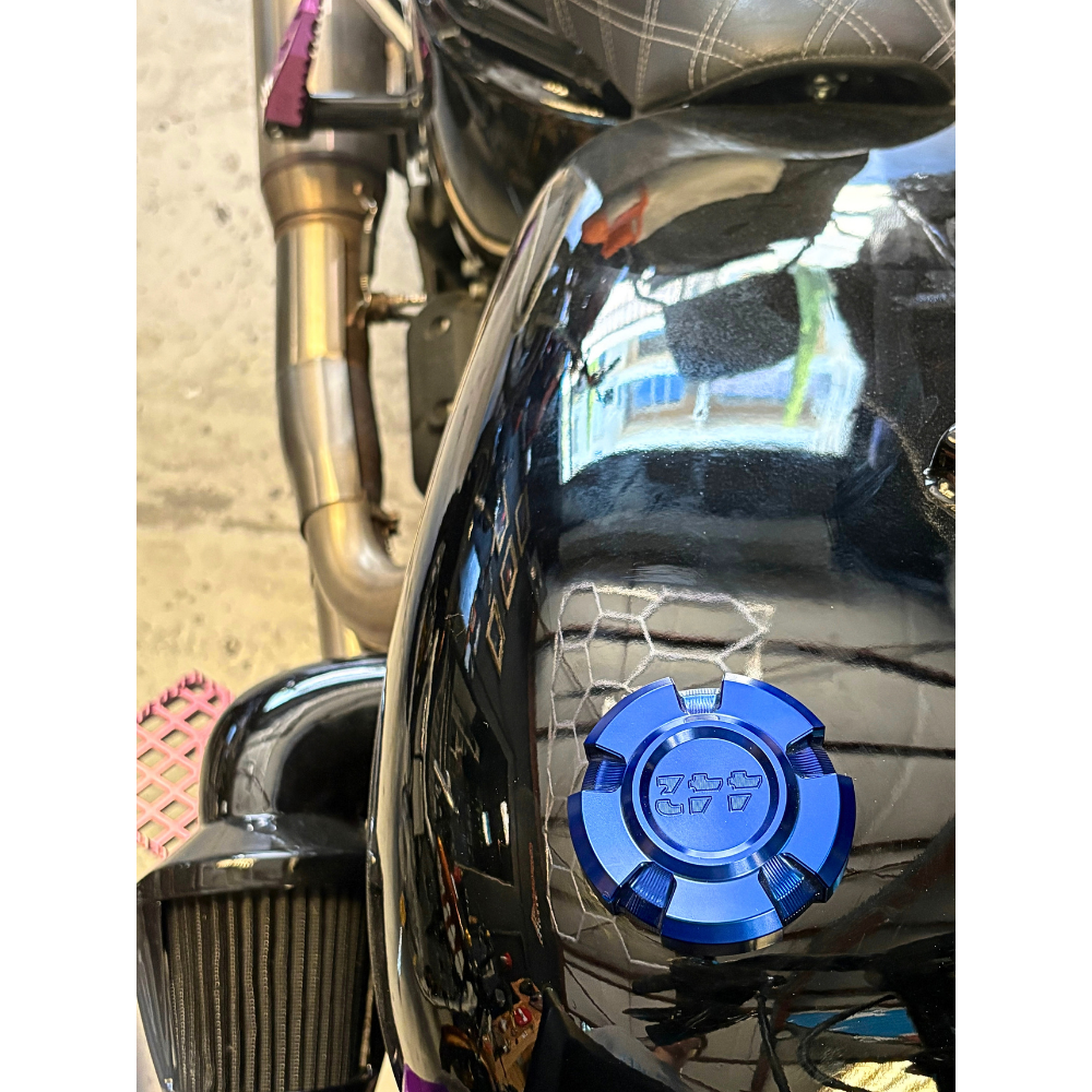 442 PARTS - Harley-Davidson Gas Cap - Blue
