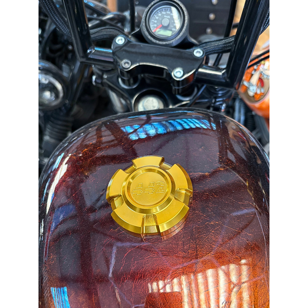 442 PARTS - Harley-Davidson Gas Cap - Gold