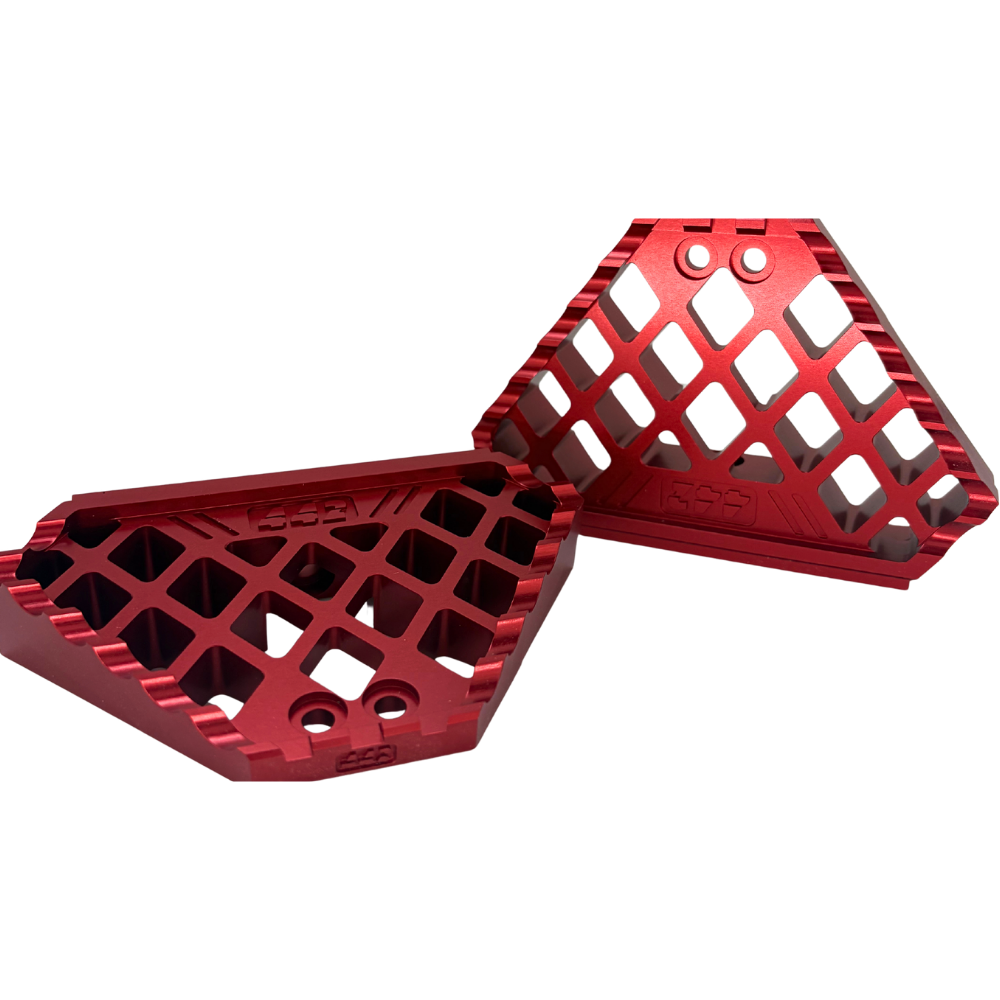 442 PARTS - Mini Floorboard RED with sliders - Softail / Sportster XL / Dyna / FXR