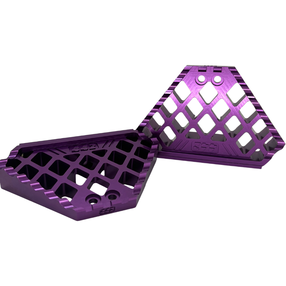 442 PARTS - Mini PURPLE Floorboards with sliders - Softail / Sportster XL / Dyna / FXR