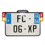 HEINZ BIKES - Support de plaque avec feu 3 en 1 - Dimension France