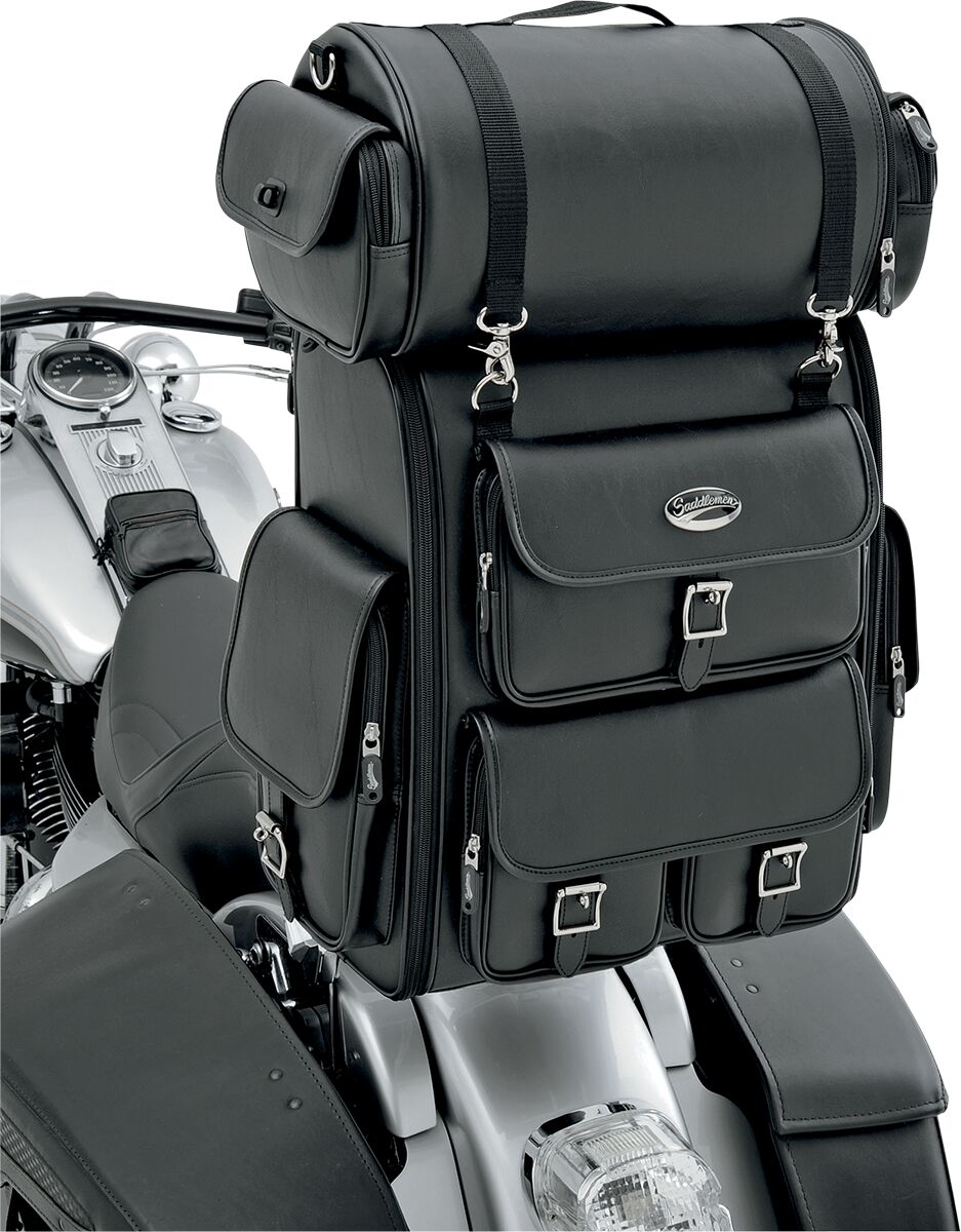 SADDLEMEN Sac de sissy bar avec sac rouleau EX2200