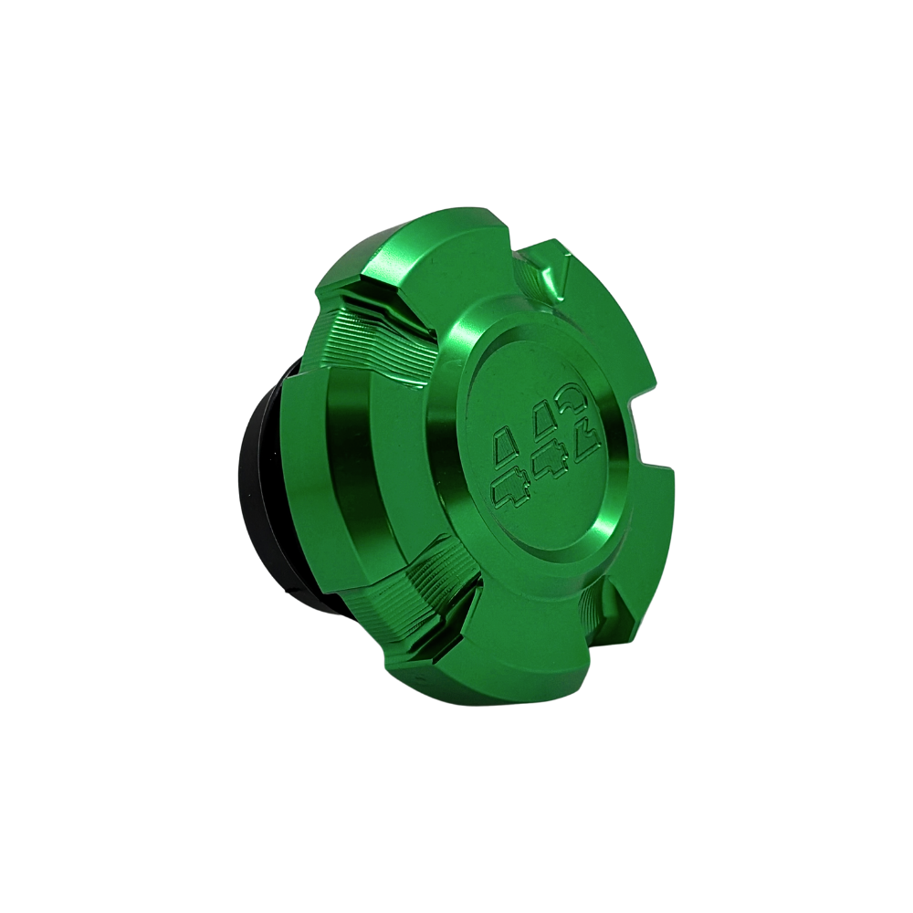 442 PARTS - Harley-Davidson Fuel Cap - Green Sportster / Dyna / Softail / Touring 97+