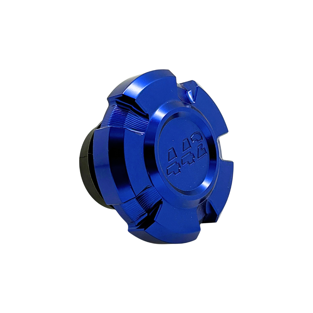 442 PARTS - Bouchon de réservoir Harley-Davidson - Bleu Sportster / Dyna / Softail / Touring 97+
