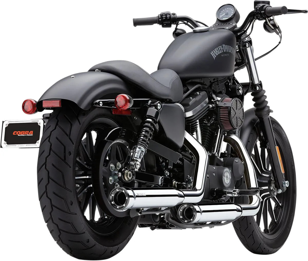 COBRA - Silencieux Race Pro Tips Slip-on 3" - Sportster 04-13 - Noir ou chrome