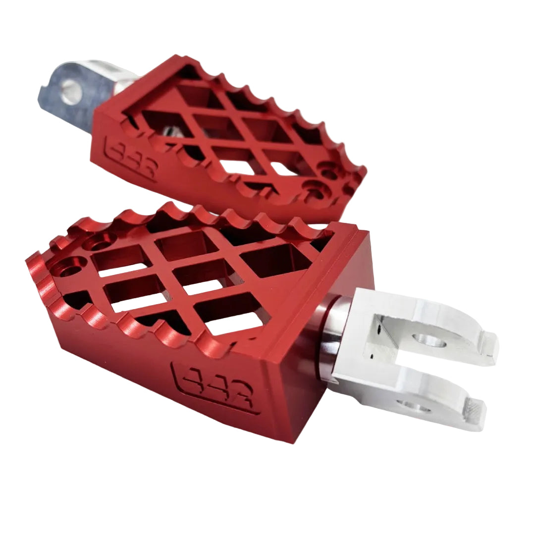442 PARTS - Repose-pieds ROUGE avec sliders - Toutes Harley-Davidson