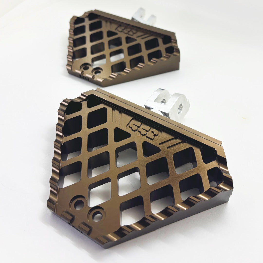 442 PARTS - Mini Floorboard BRONZE avec sliders - Toutes Harley-Davidson