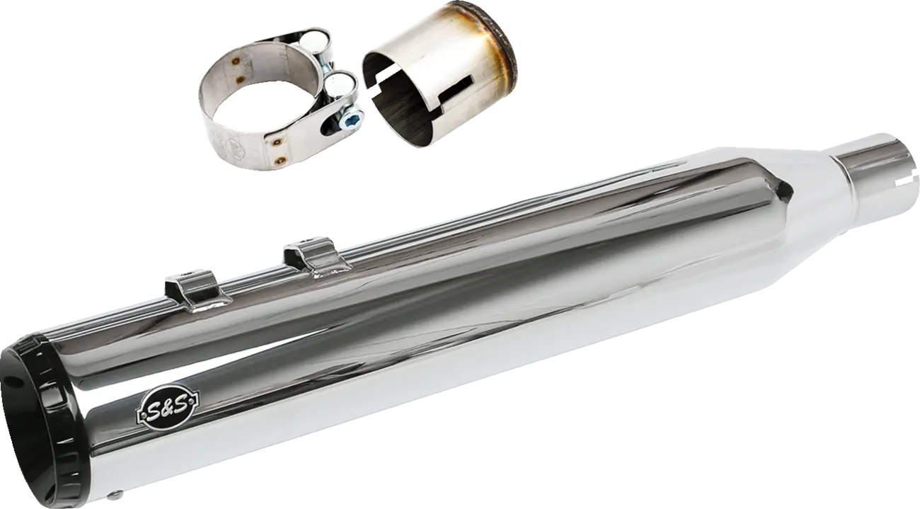 S&S - 2-into-2 to 2-into-1 Exhaust Conversion Kit - 4" or 4.5" Grand National Muffler - Touring 17-25 - Black or Chrome