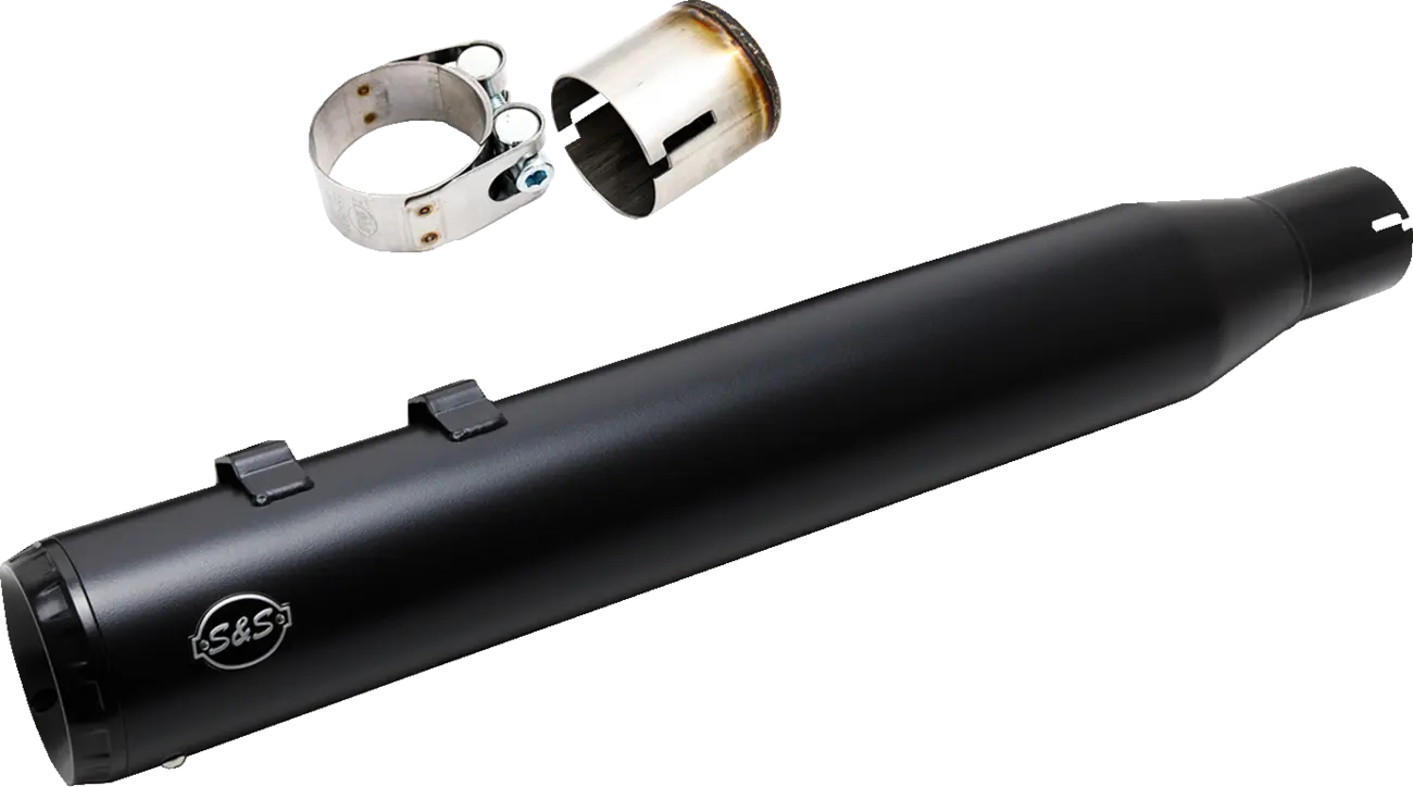 S&S - 2-into-2 to 2-into-1 Exhaust Conversion Kit - 4" or 4.5" Grand National Muffler - Touring 17-25 - Black or Chrome