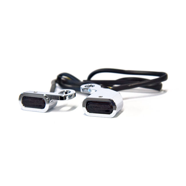 CLIGNOTANT AVT. SOUS COMMODO - SOFTAIL 00-14 / DYNA 99-17 - NOIR / CHROME - HOMOLOGUE