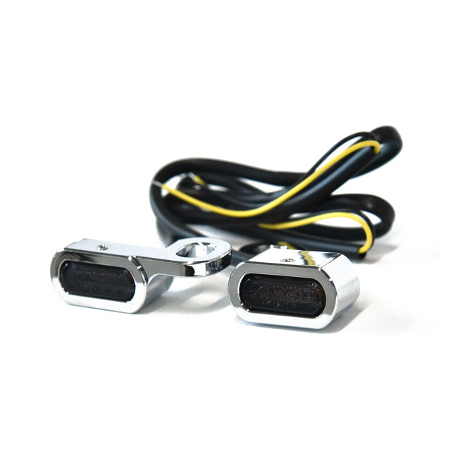 CLIGNOTANT AVT. SOUS COMMODO - SPORTSTER - NOIR / CHROME - HOMOLOGUE