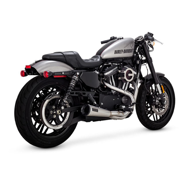 VANCE & HINES UPSWEEP SPORTSTER ECHAPPEMENT HARLEY DAVIDSON NOIR/ALU BROSSE