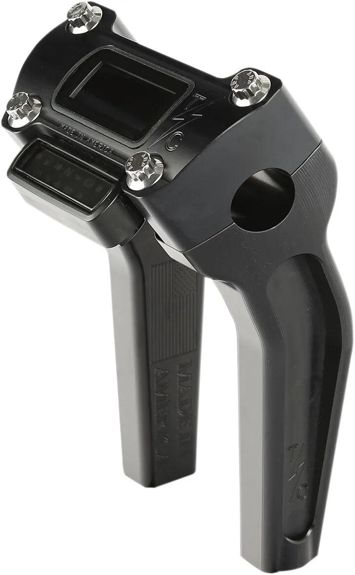 THRASHIN SUPPLY Riser pullback - 6.5" / 9.5" - chrome / black - Closed clamp / M8 gauge clamp