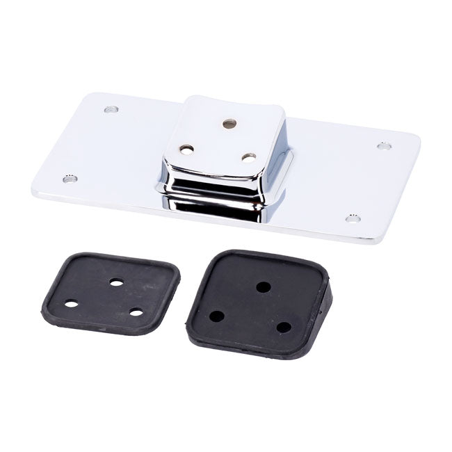SUPPORT DE PLAQUE - GARDE BOUE - MCS - NOIR/CHROME
