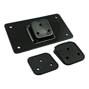 SUPPORT DE PLAQUE - GARDE BOUE - MCS - NOIR/CHROME