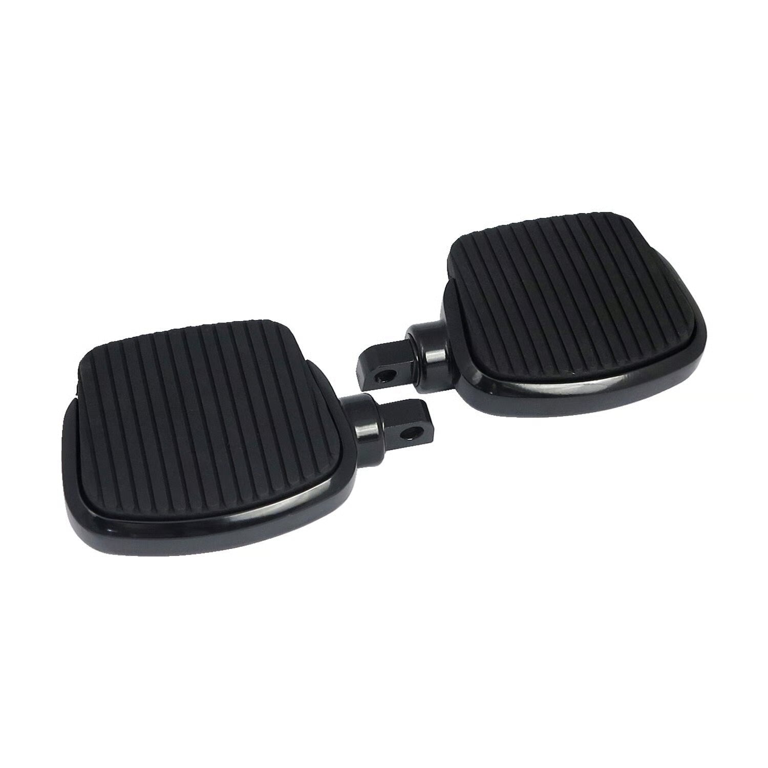 MCS - Mini floorboards 4 pouces - fixation mâle (sportster/dyna/fxr) chrome/noir