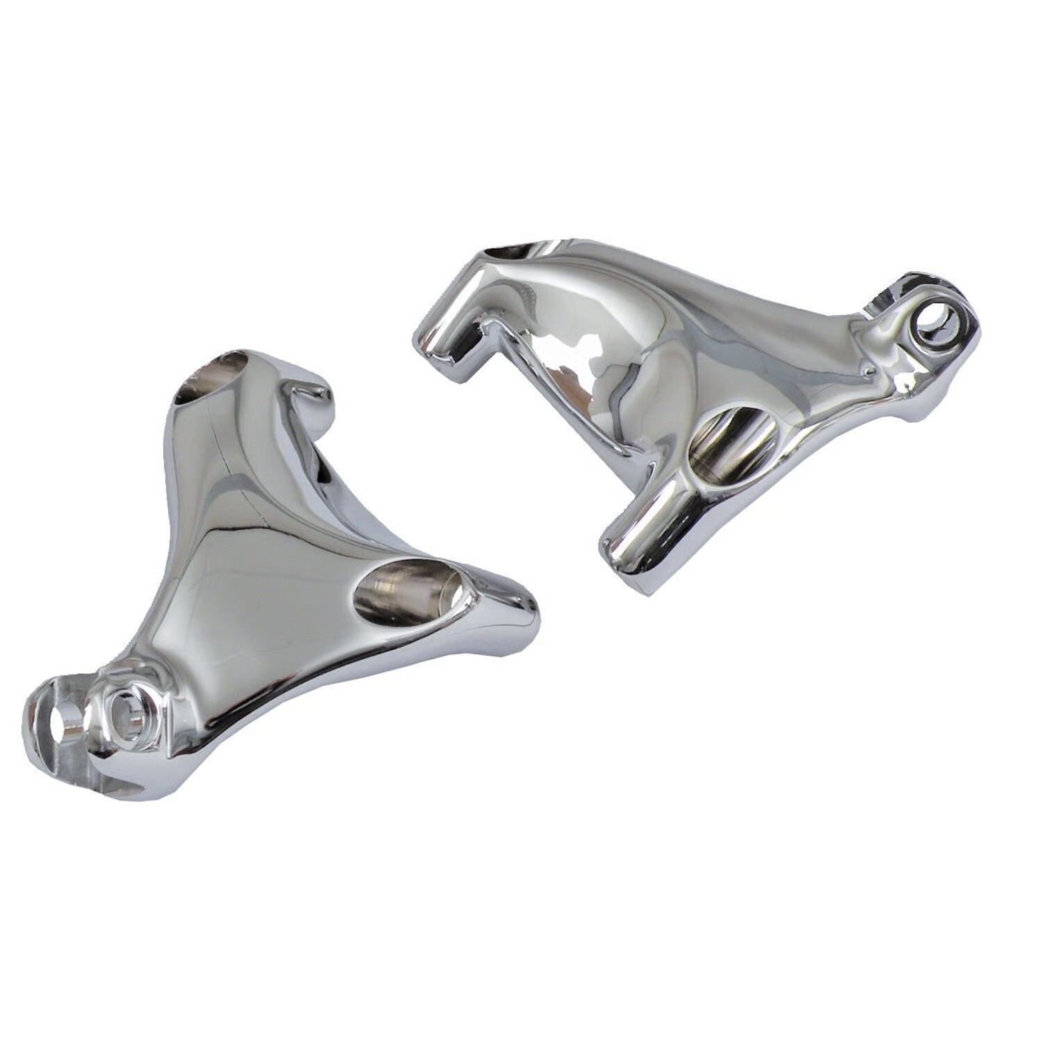 MCS - Fixation de repose-pieds passager - Sportster 04-13 - Noir/chrome