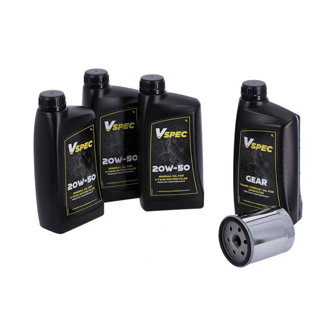 PREMIUM DRAIN KIT - SPORTSTER 86-20 - Vspec 20w50 Oil - Harley Davidson