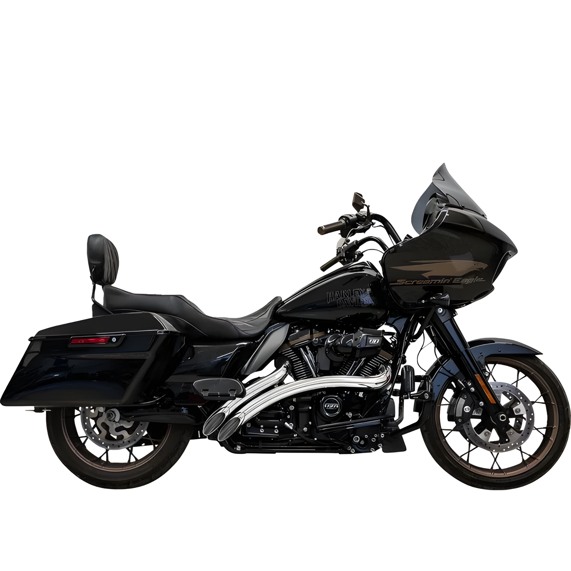 BASSANI - Echappement Radial Sweeper 2-en-2 Touring M8 17-26 Noir, Noir ajouré ou Chrome
