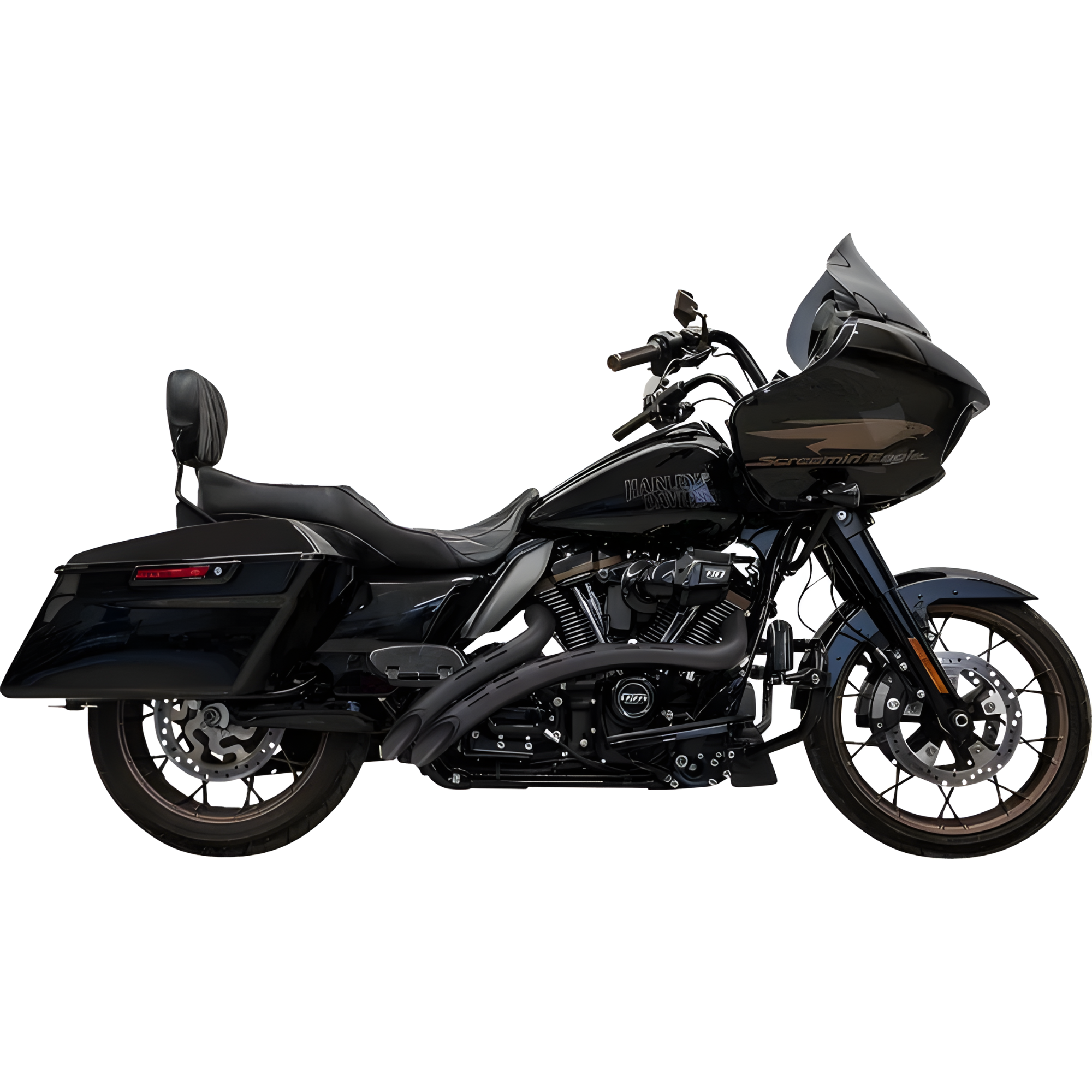 BASSANI - Echappement Radial Sweeper 2-en-2 Touring M8 17-26 Noir, Noir ajouré ou Chrome