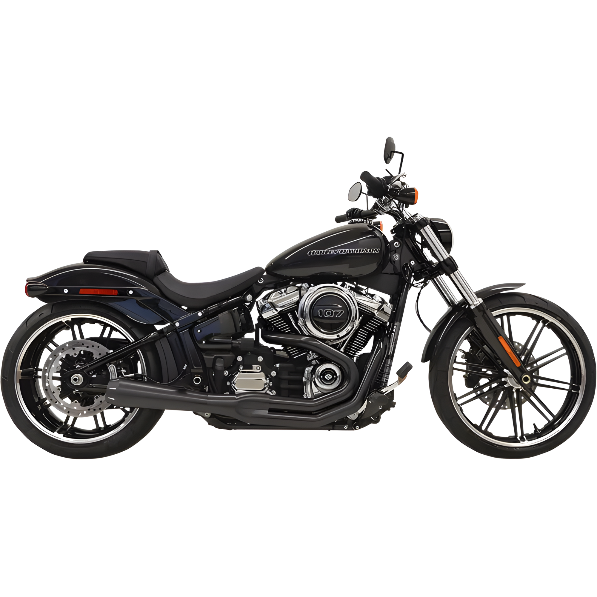 BASSANI - Echappement Road Rage II 2-en-1 - Softail Breakout / Fat Boy 18-24 Noir ou Chrome