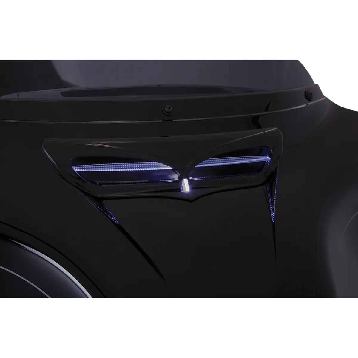 CIRO - Enjoliveur de Ventilation à LED Batwing Noir / Chrome - Touring 14-24