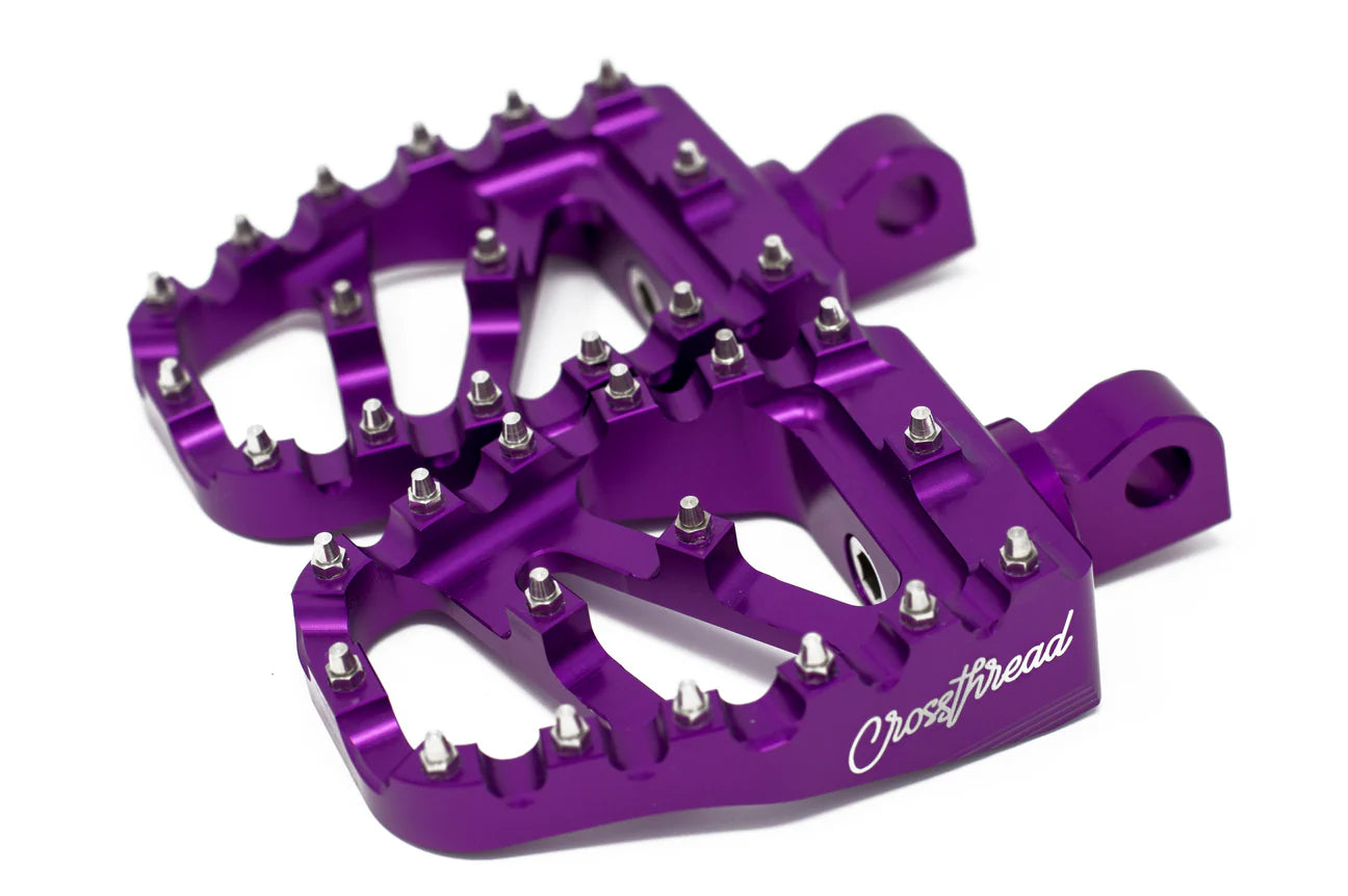 CROSS THREAD PEGS - Repose-pieds anodisé - Toutes Harley-Davidson - 10 couleurs
