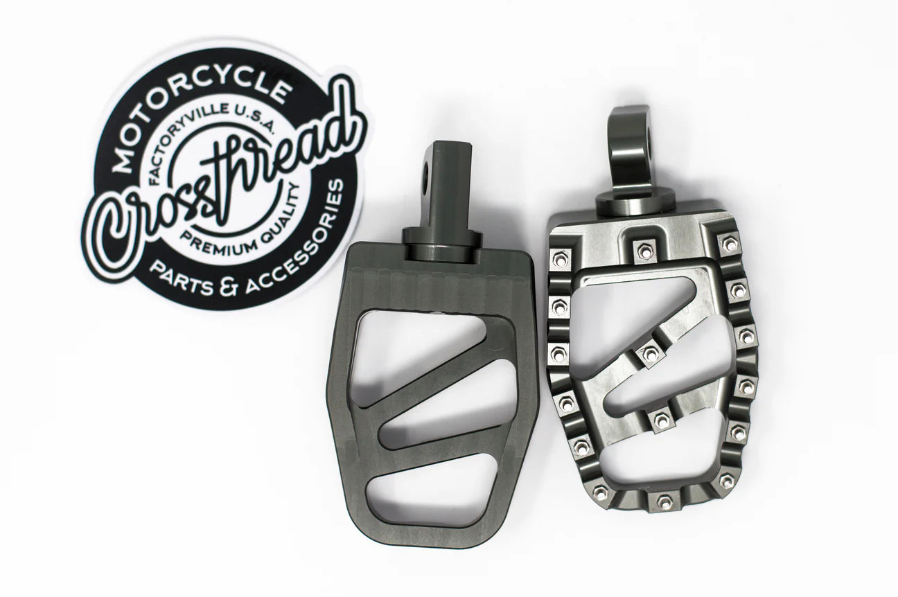 CROSS THREAD PEGS - Repose-pieds anodisé - Toutes Harley-Davidson - 10 couleurs