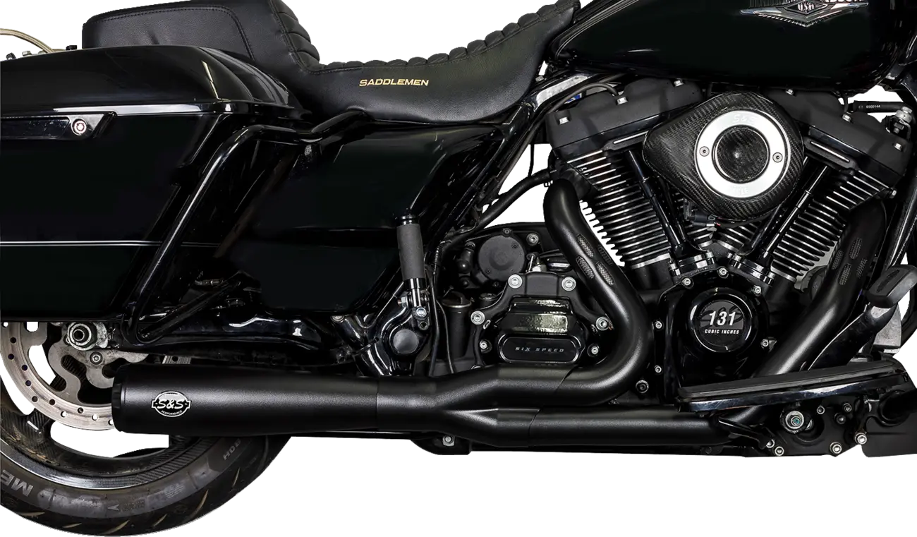 S&S - Echappement Diamondback 2 en 1 - Touring 17-25 - Inox brossé ou noir