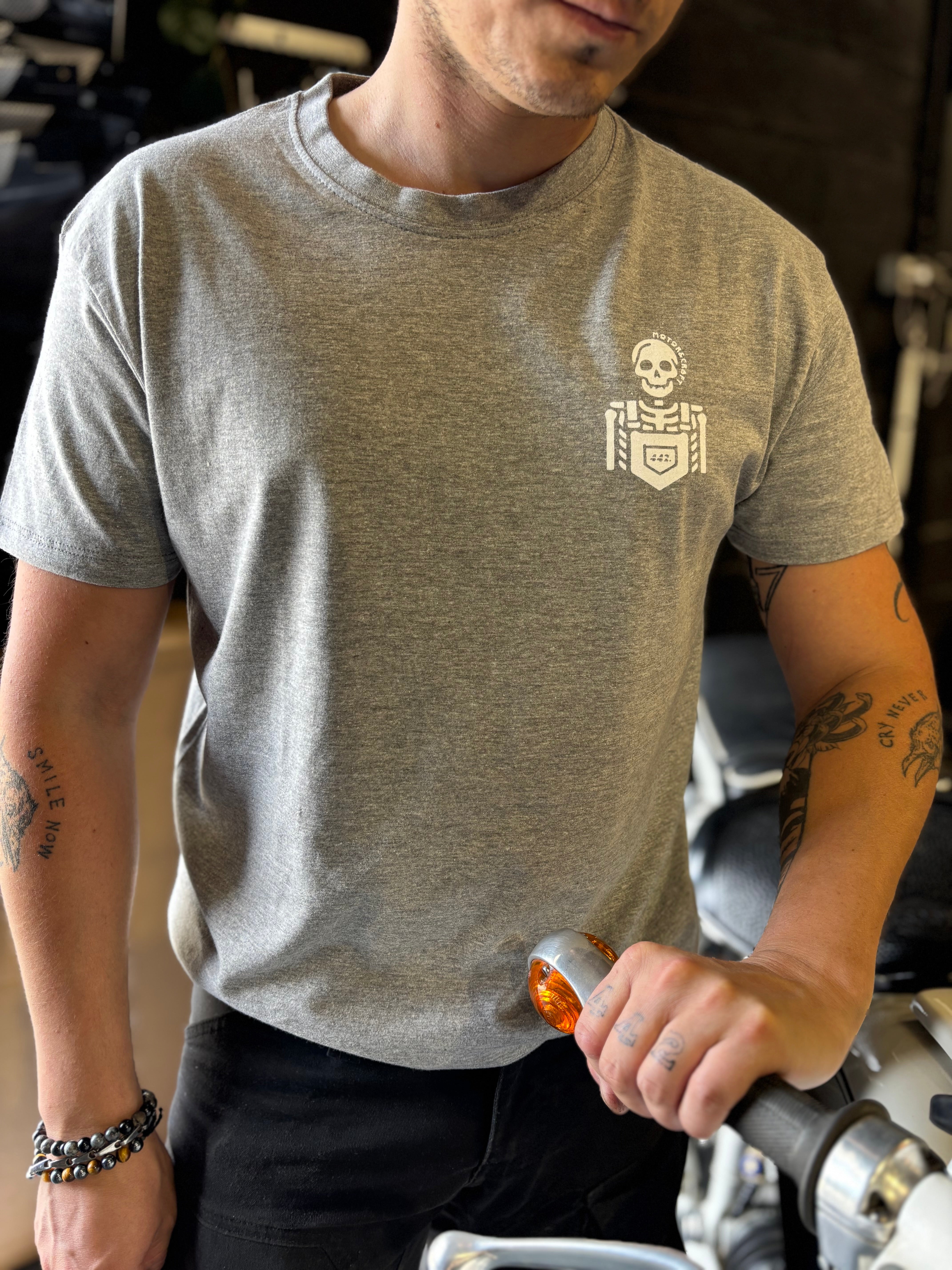 T-shirt 442 "motor & craft" grey