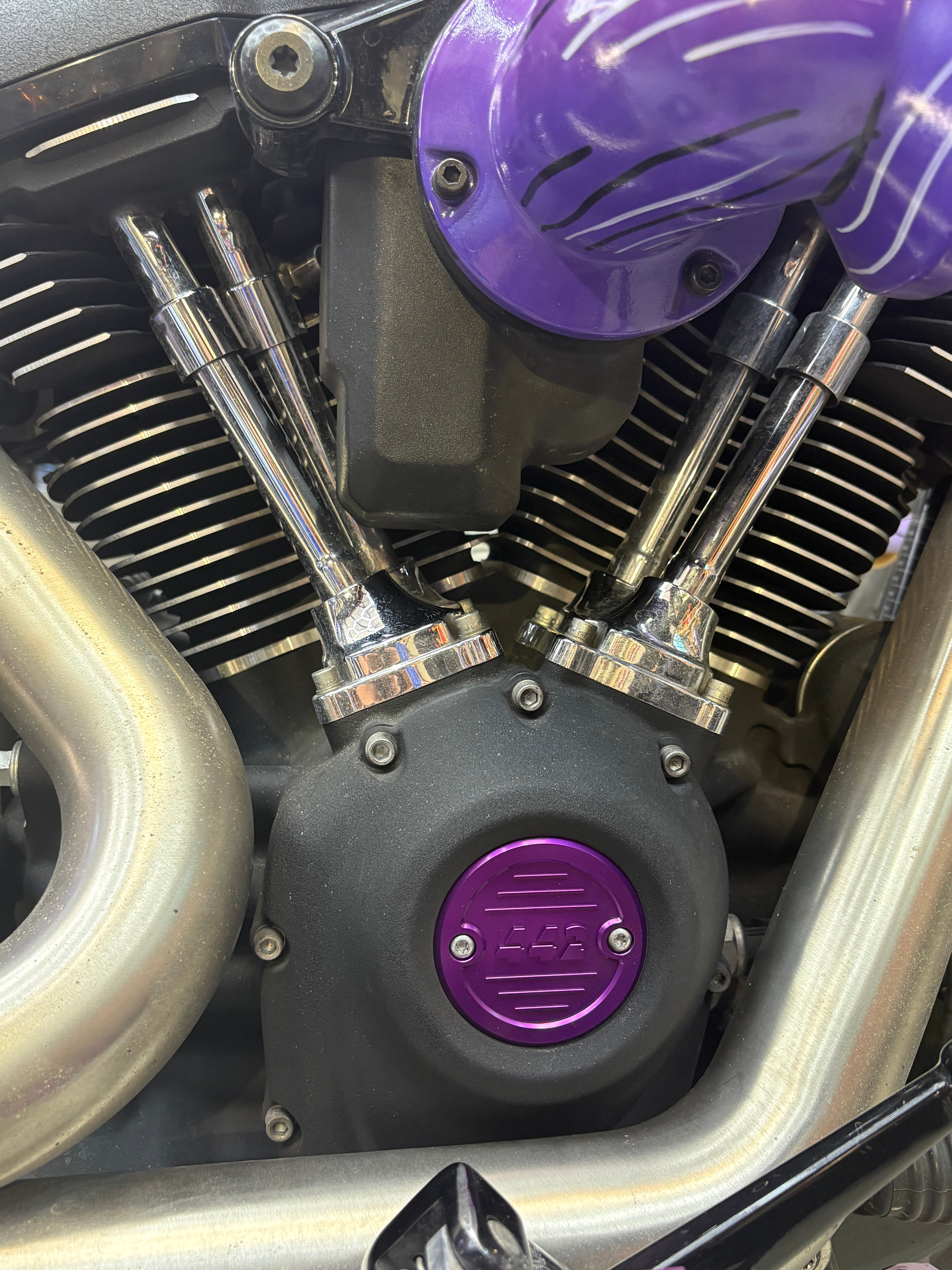 442 Parts - Cache allumage Violet - Softail M8 Gen 1