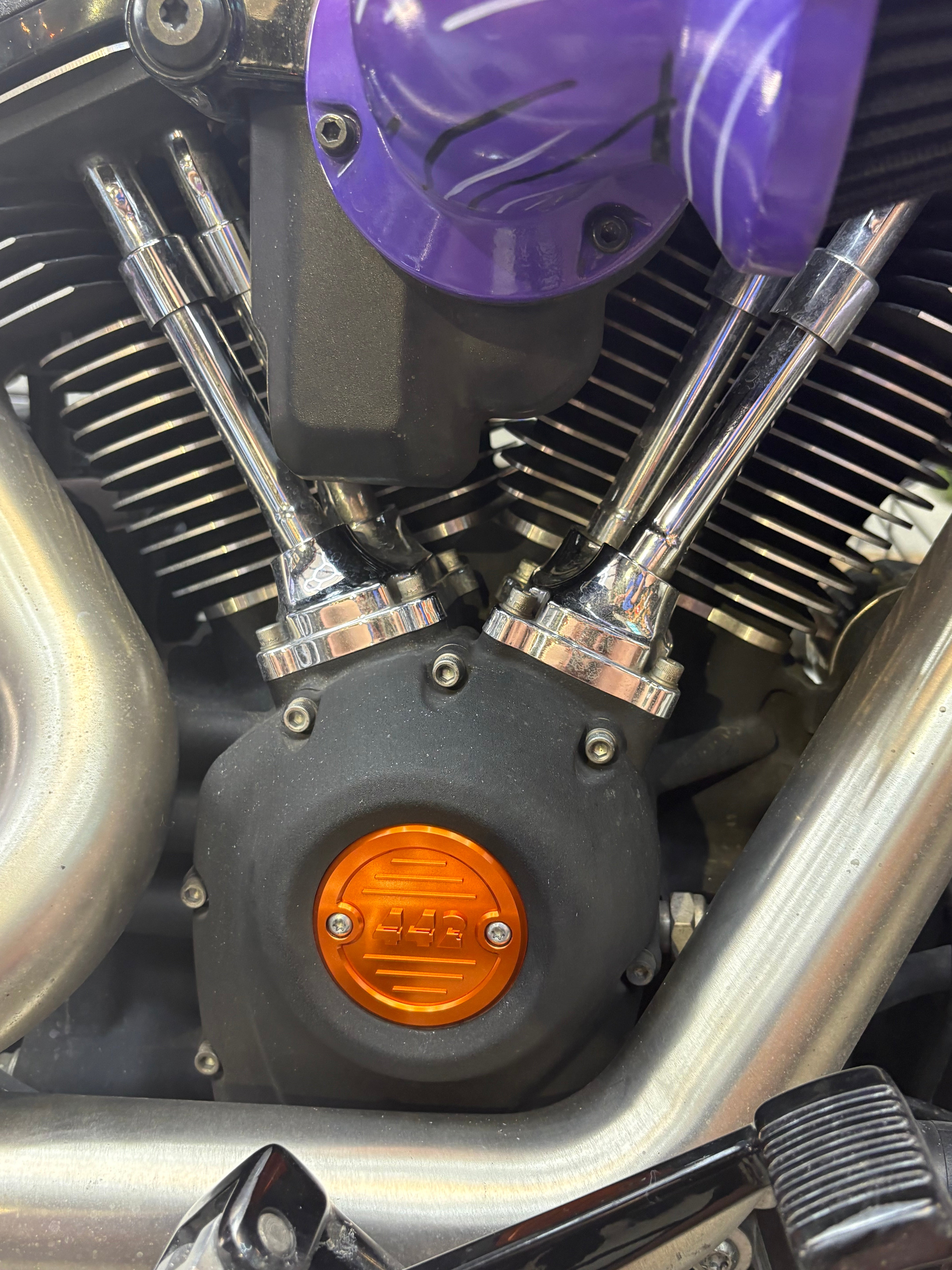 442 Parts - Cache allumage Orange  – Softail M8 Gen 1