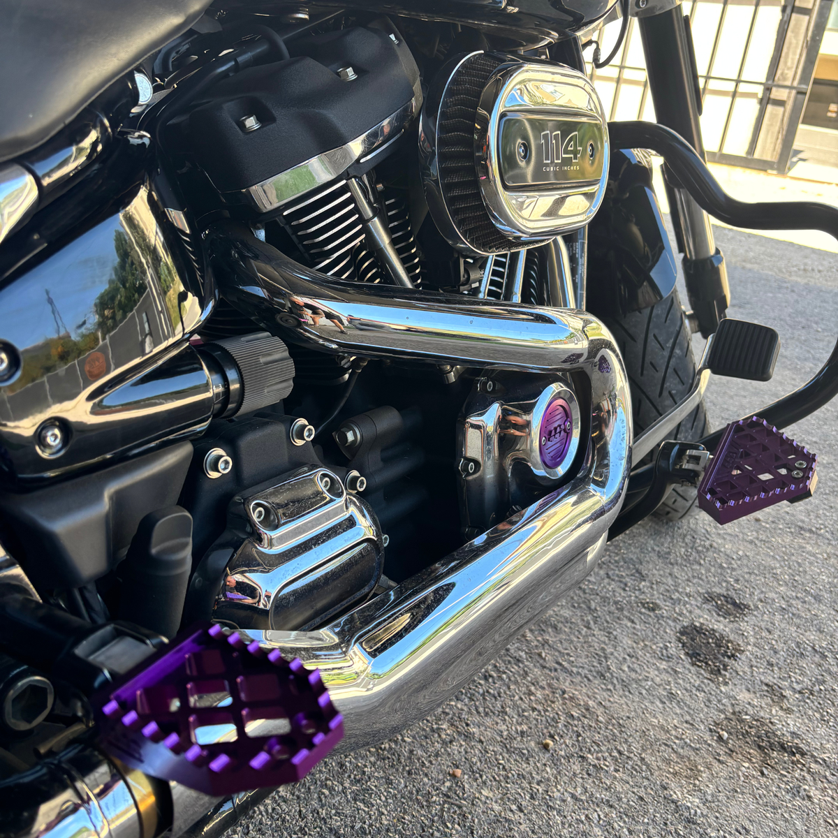 442 PARTS - VIOLET footrest with sliders - All Harley-Davidson