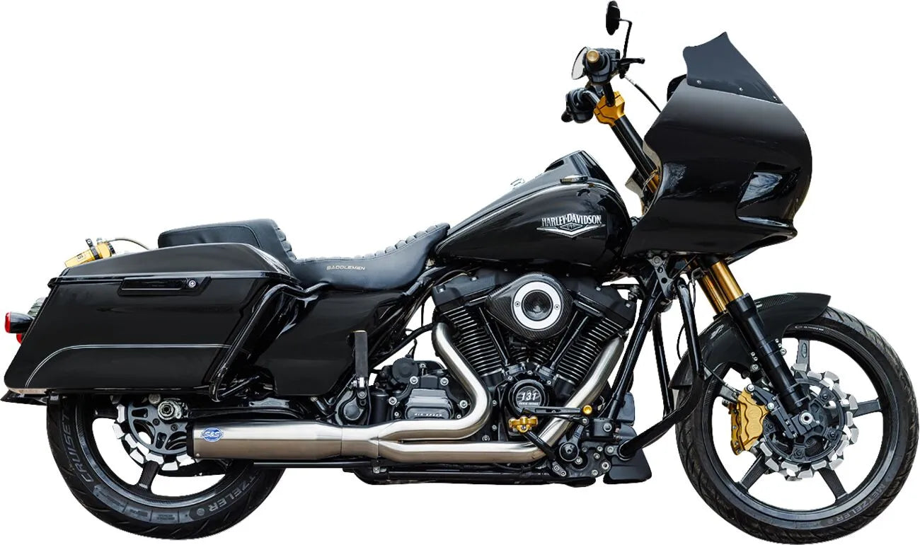 S&S - Qualifier 2-into-1 Exhaust - Touring 17-25 - Brushed or Black