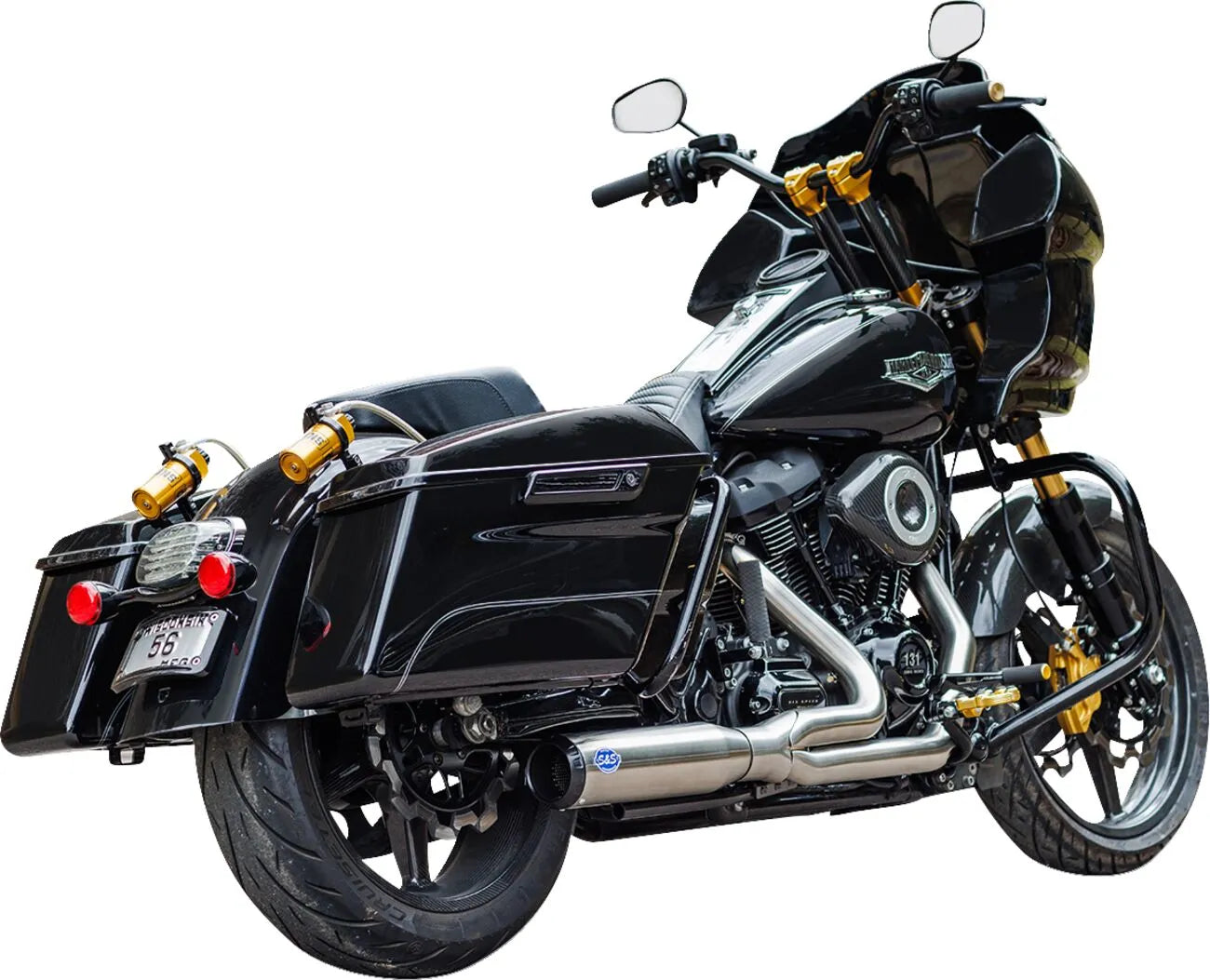 S&S - Qualifier 2-into-1 Exhaust - Touring 17-25 - Brushed or Black