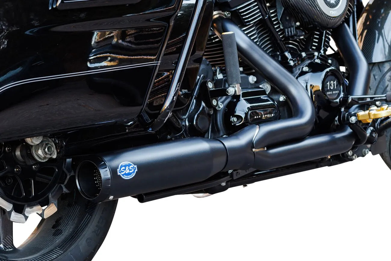 S&S - Qualifier 2-into-1 Exhaust - Touring 17-25 - Brushed or Black