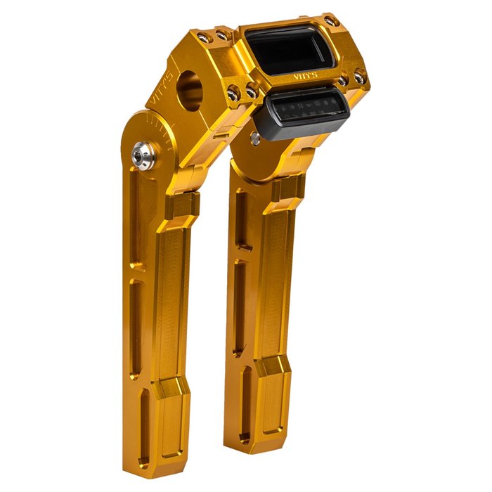 VITY'S - Riser ajustable - 8"/10" - Or anodisé - Ø 1" - Softail m8