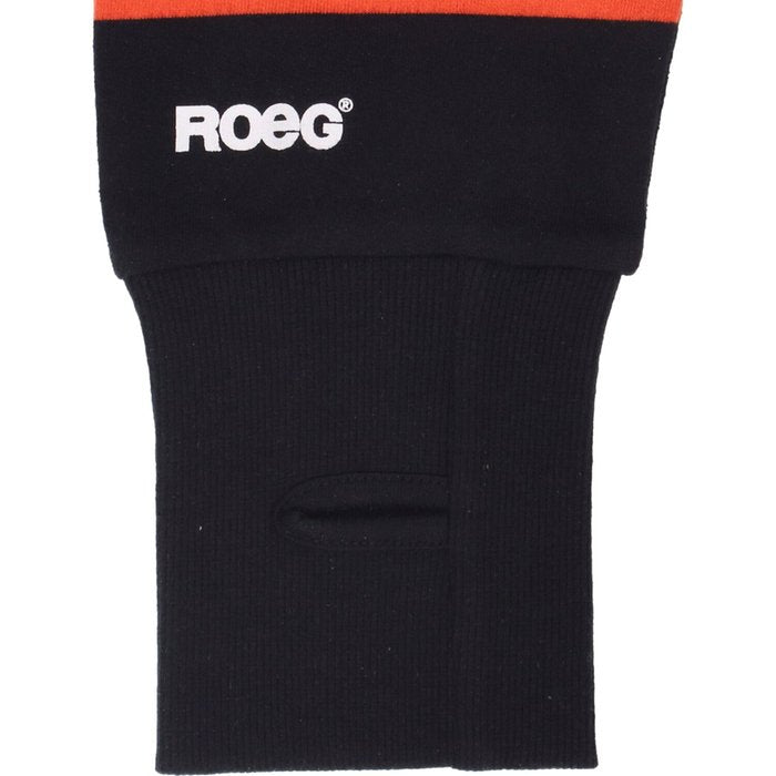 ROEG - Tee-shirt manche longue - Raillé noir et orange