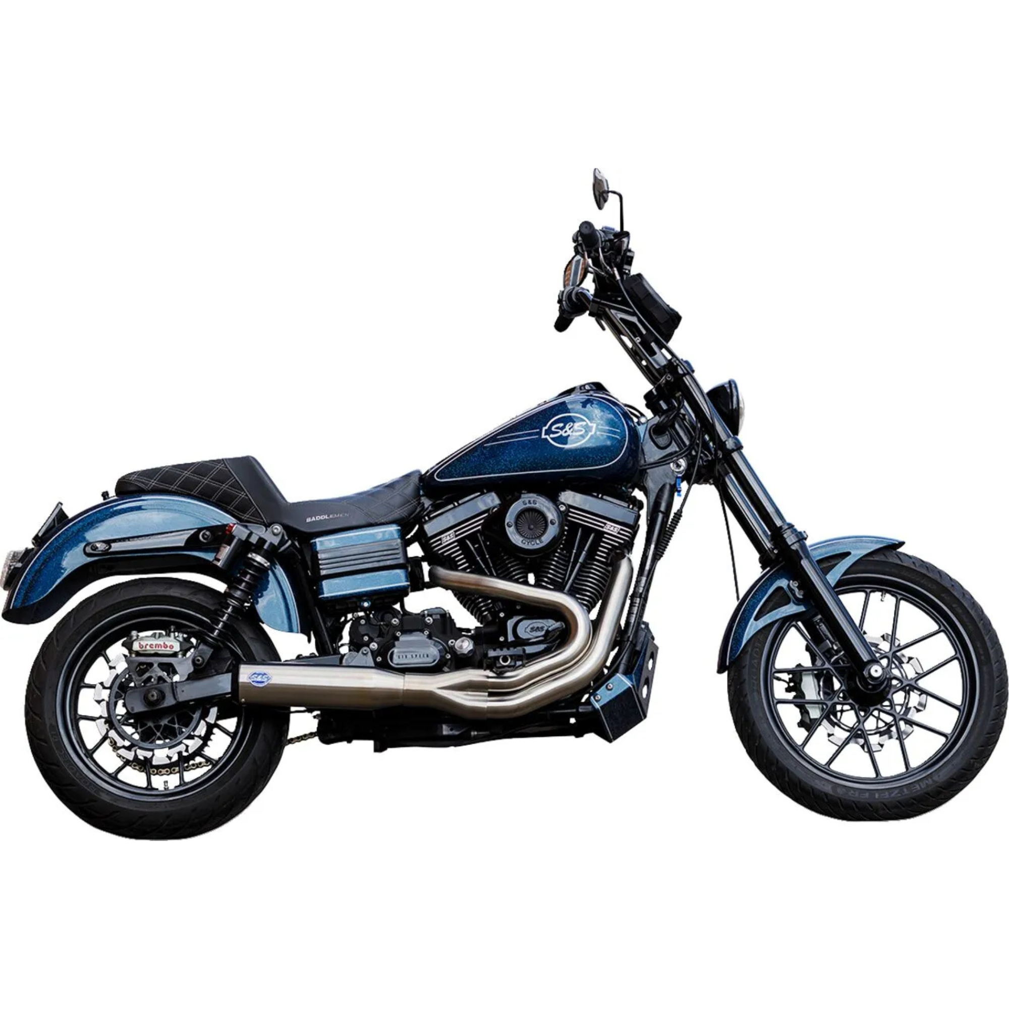 S&S - Echappement Qualifier 2 en 1 - Dyna 06-17 - Noir ou Inox brossé