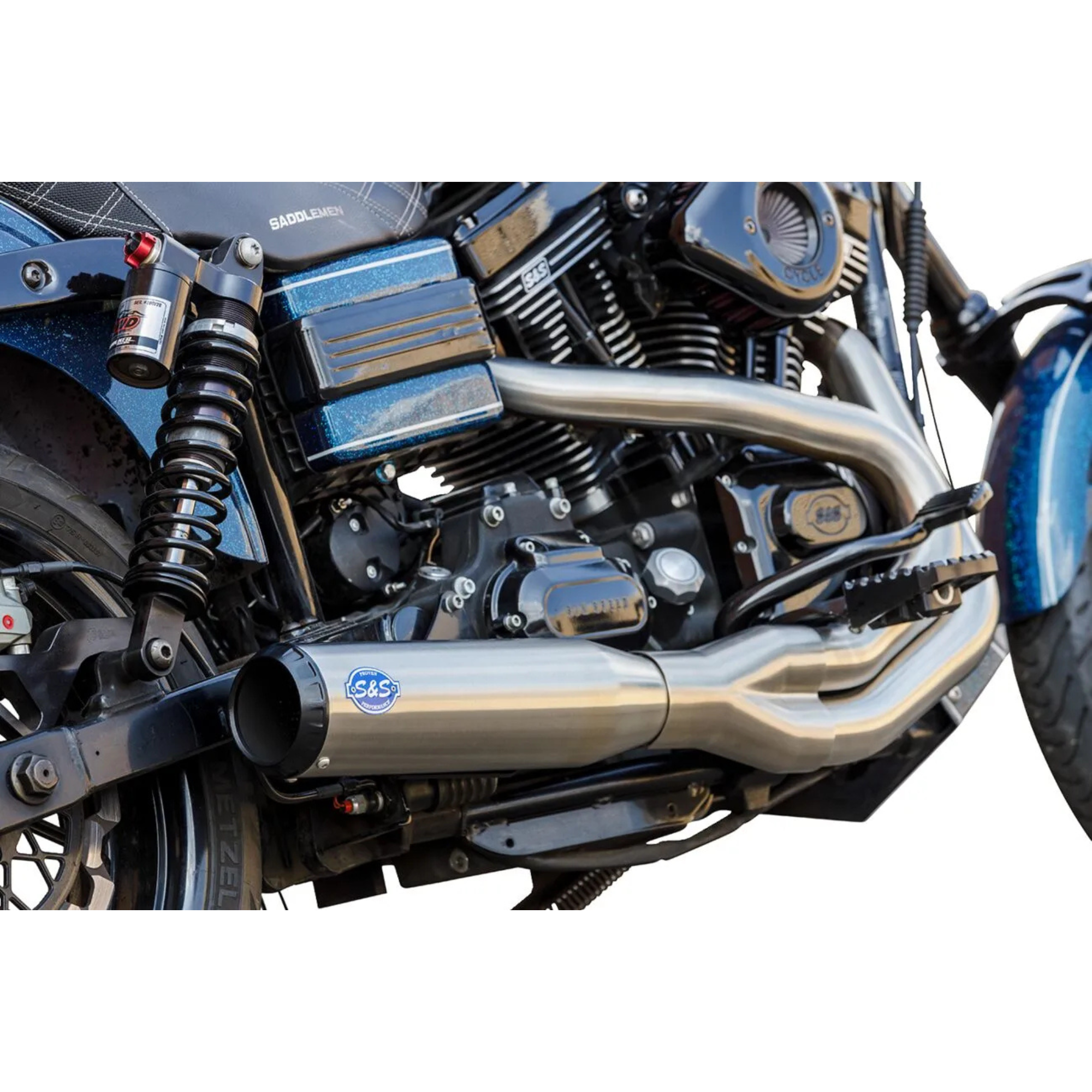 S&S - Echappement Qualifier 2 en 1 - Dyna 06-17 - Noir ou Inox brossé