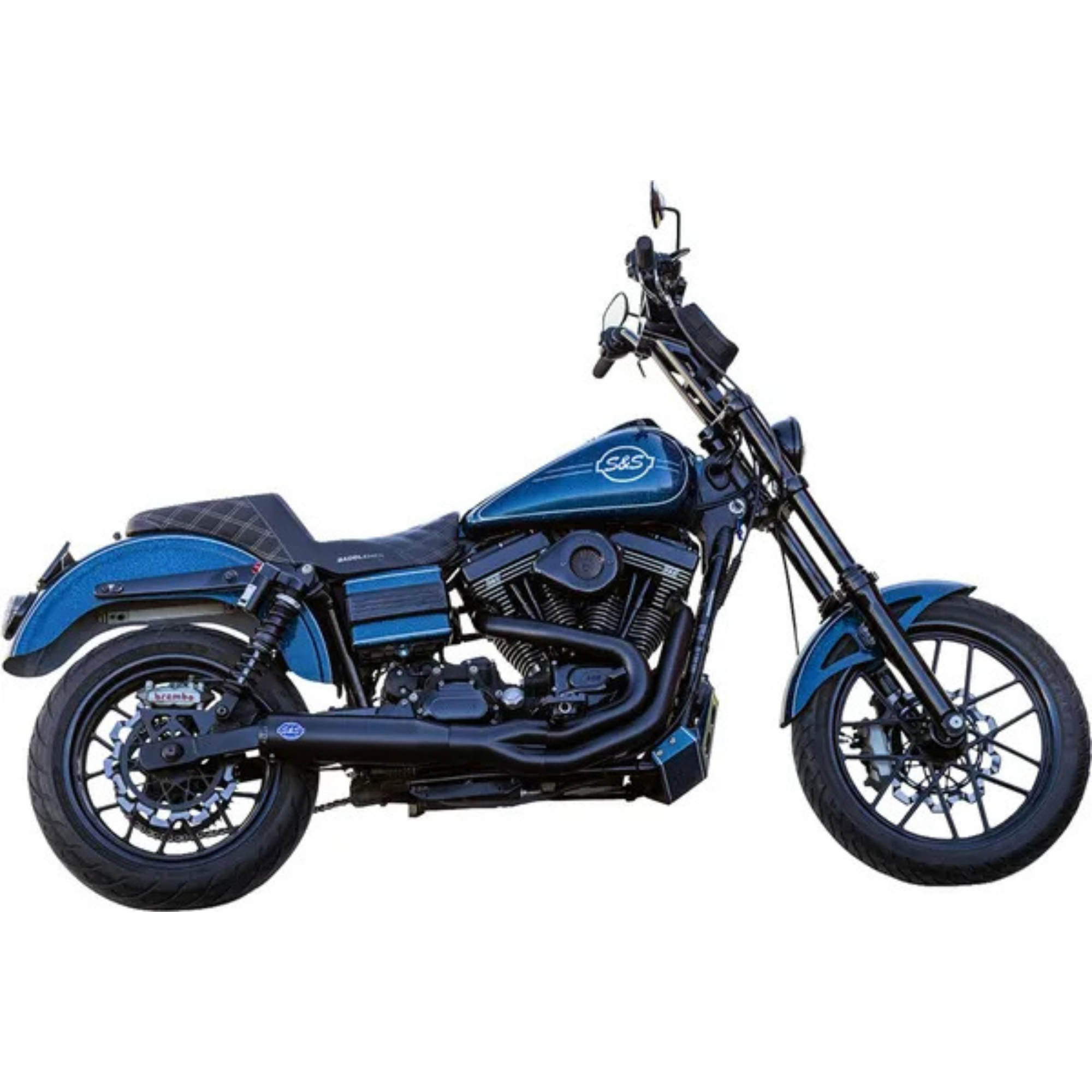 S&S - Echappement Qualifier 2 en 1 - Dyna 06-17 - Noir ou Inox brossé