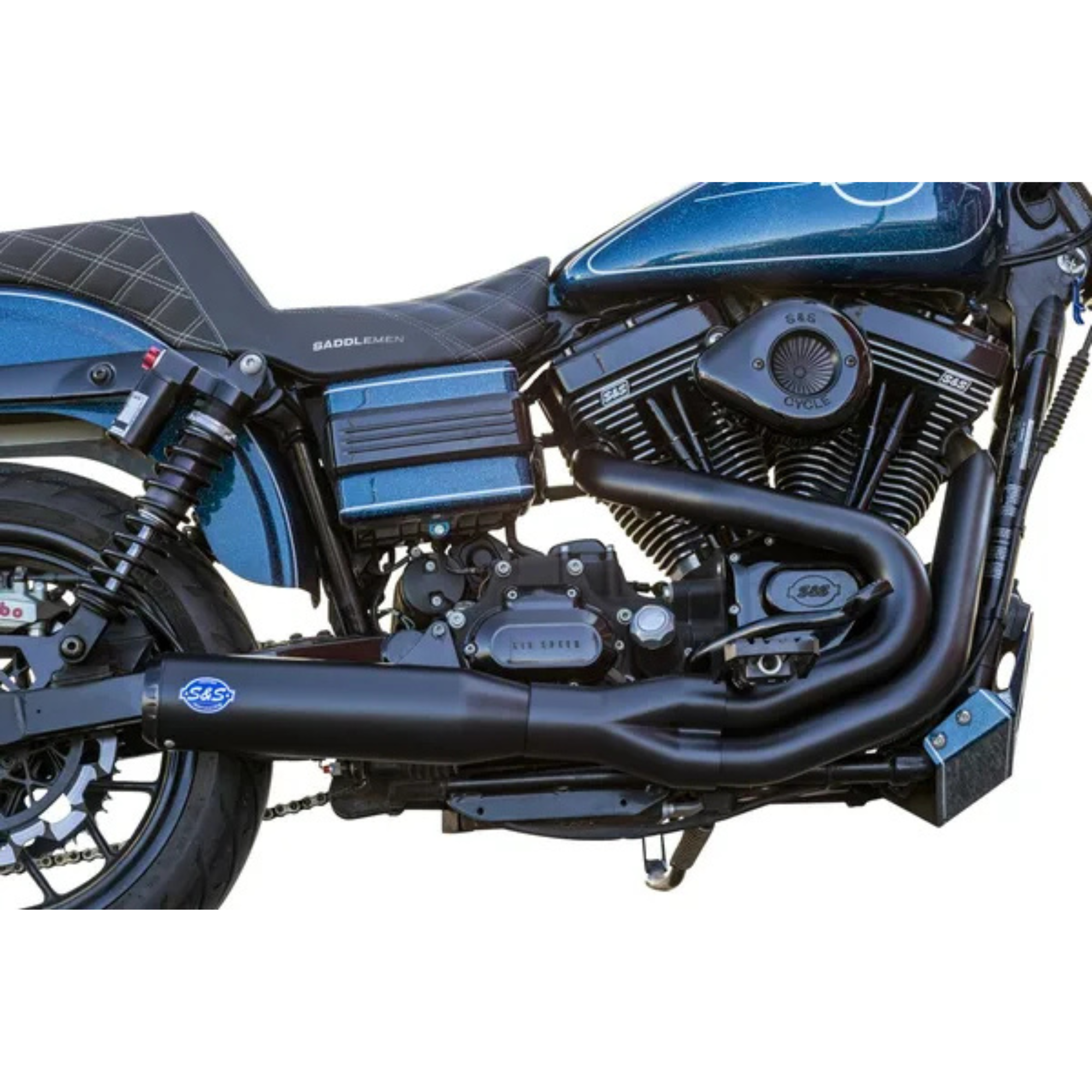 S&S - Echappement Qualifier 2 en 1 - Dyna 06-17 - Noir ou Inox brossé