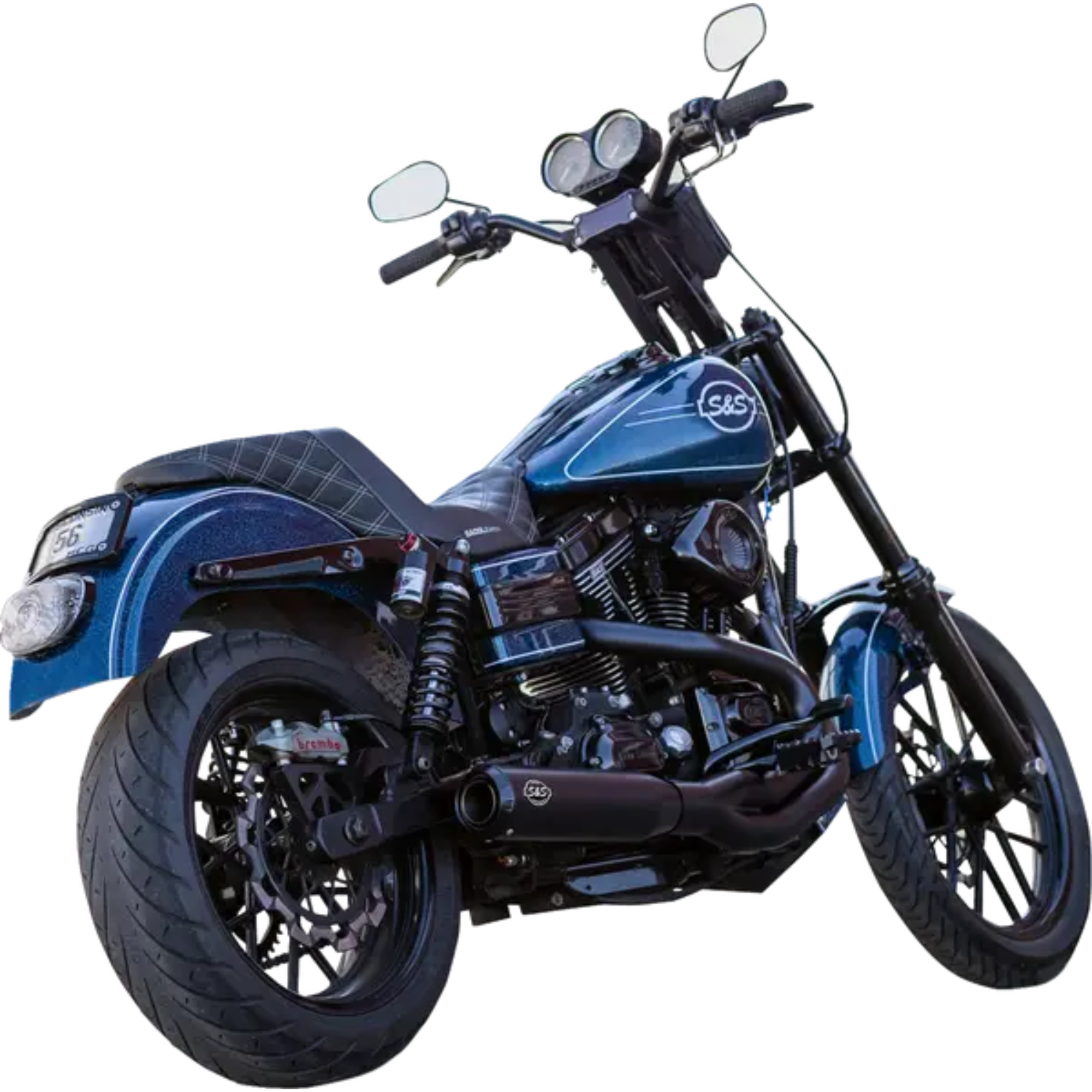 S&S - Echappement Qualifier 2 en 1 - Dyna 06-17 - Noir ou Inox brossé
