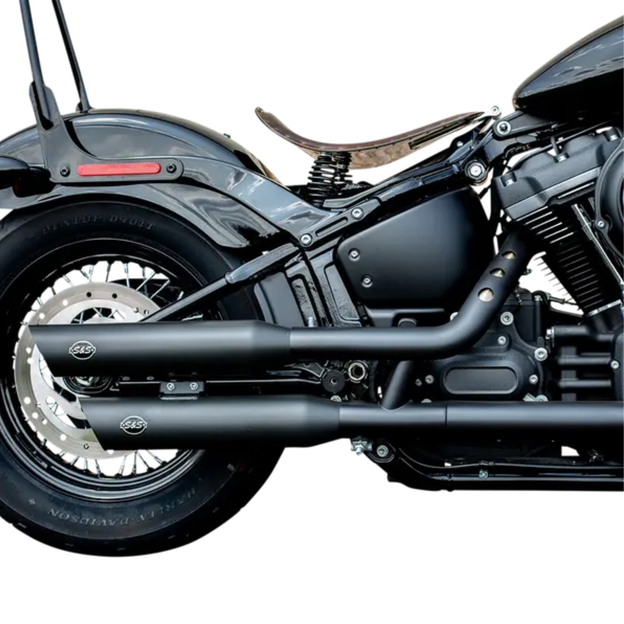 S&S - Silencieux Slash cut avec catalyseur non homologué - Softail M8 - Noir