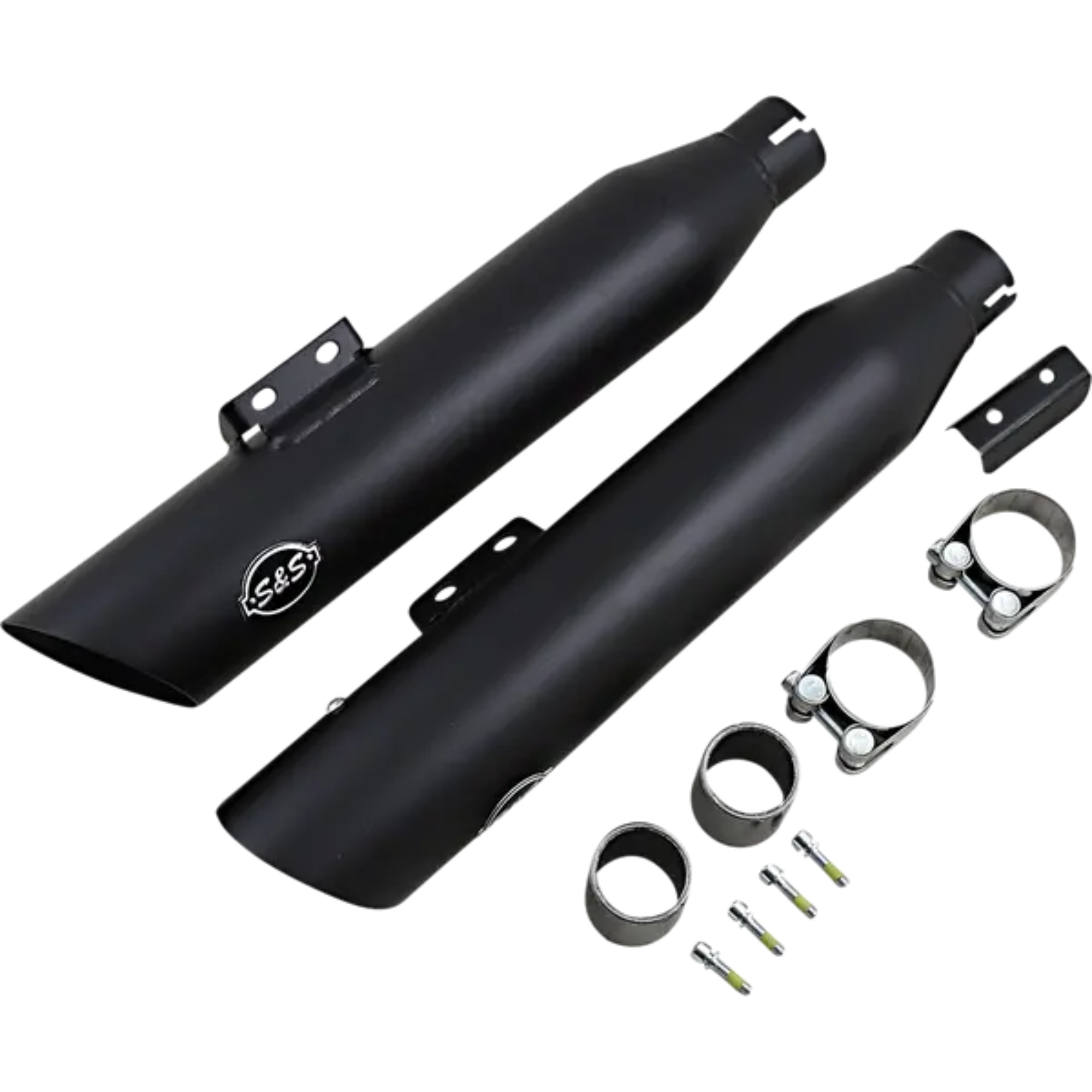 S&S - Silencieux Slash cut avec catalyseur non homologué - Softail M8 - Noir
