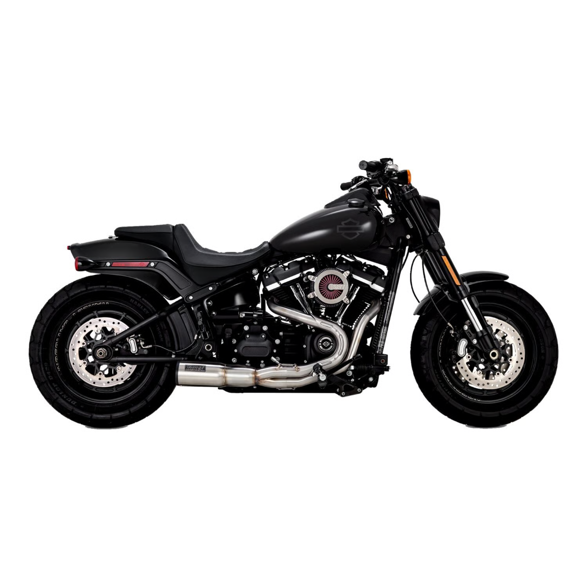 VANCE & HINES - Echappement 2-en-1 HI-Output PCX short - Softail 18-24 - Noir ou Inox brossé