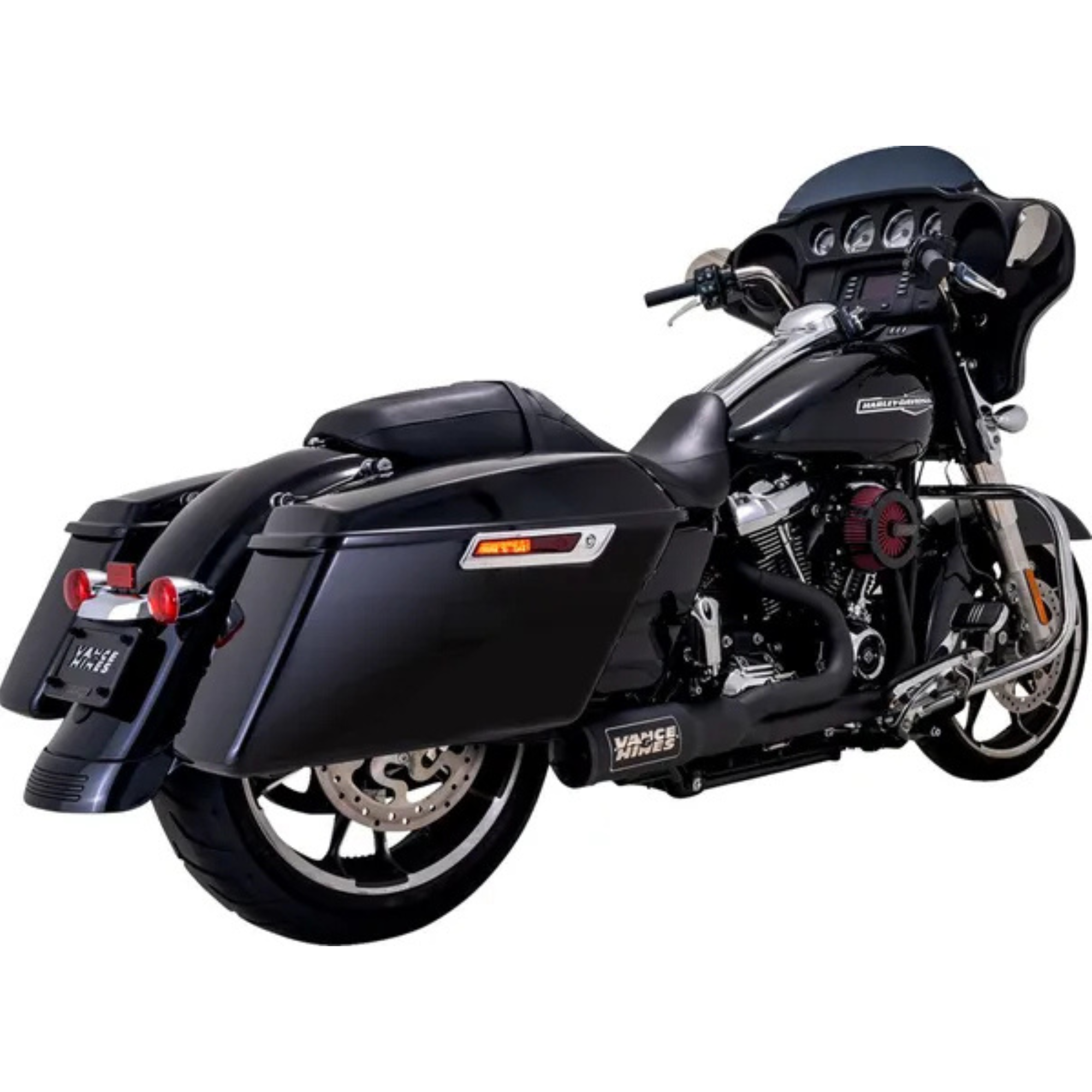 VANCE & HINES - Echappement 2 en 1 High Output PCX - Touring 17-24 - Inox Brossé ou Noir