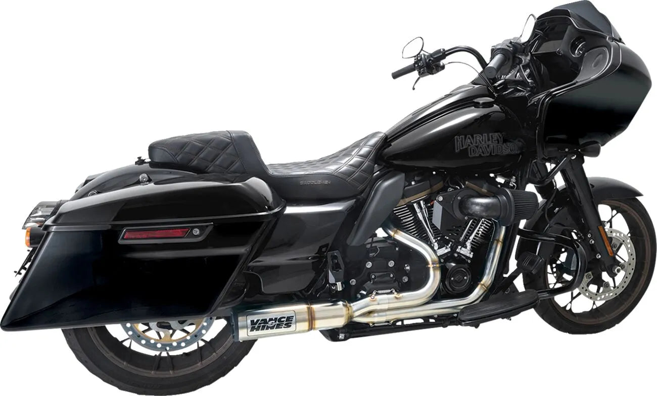 VANCE & HINES - Echappement 2 en 1 High Output PCX - Touring 17-24 - Inox Brossé ou Noir