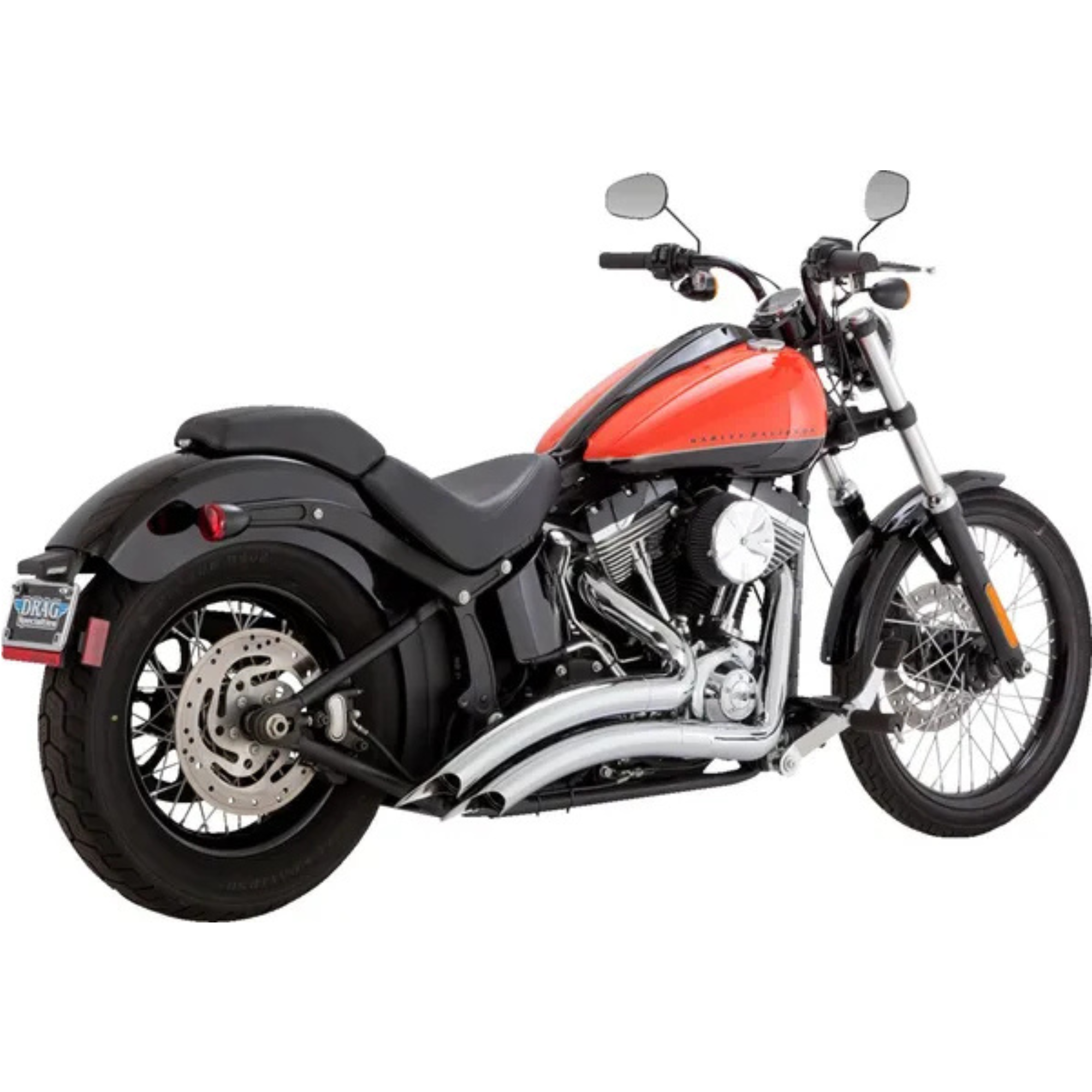 VANCE & HINES - Echappement 2 en 2 Big Radius - Softail 86-17 - Chrome ou Noir
